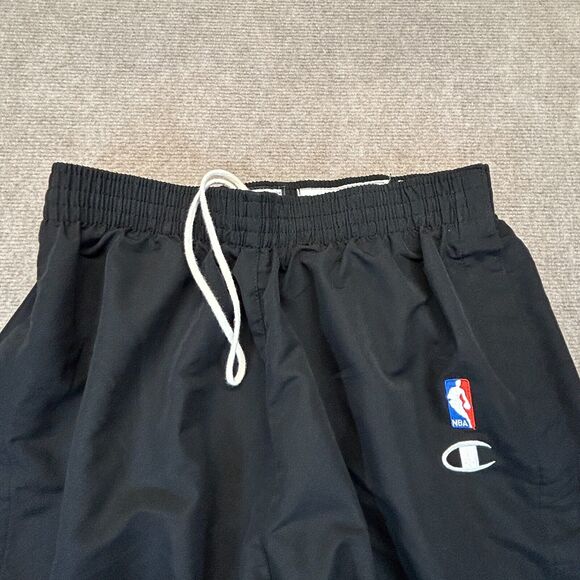 Utah Jazz Team Issue Warm Up Tearaway Pants Size 40 Black Champion Lined 33" - Picture 7 of 16
